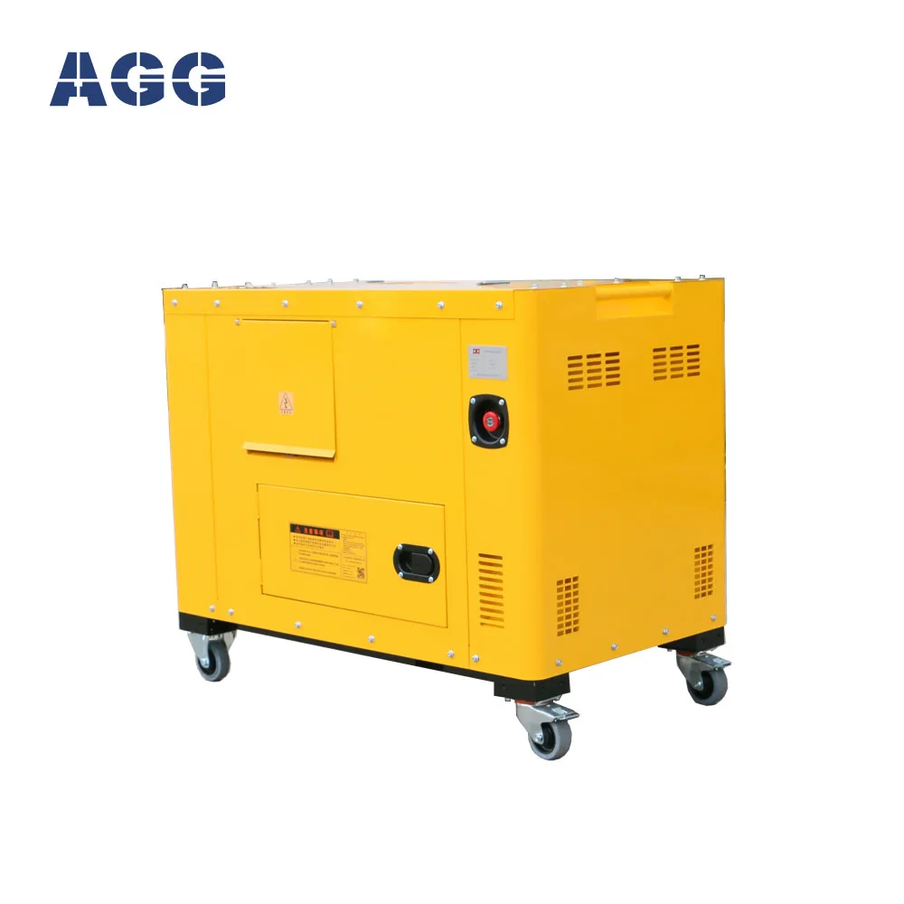 AGG Super Silent soundproof Dynamo 10kw Portable Diesel Generator For Houses