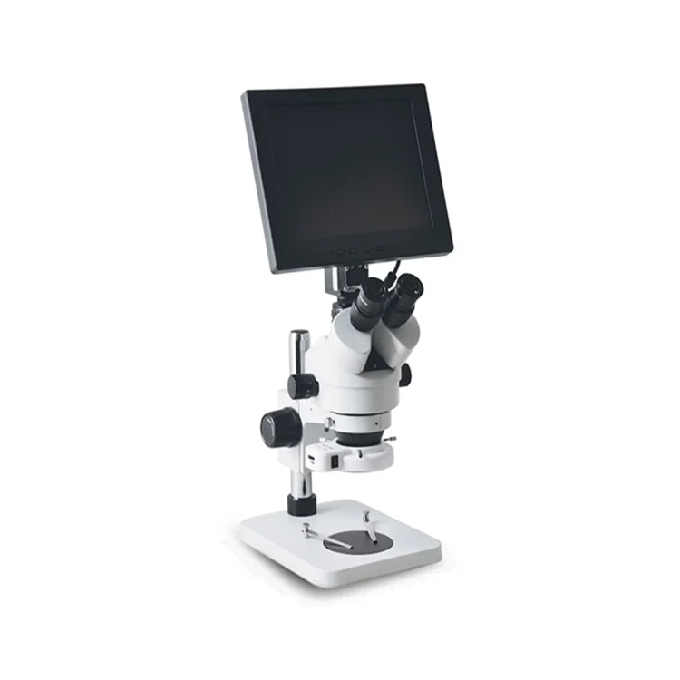 Jinuosh 7X-45X Zoom Binocular Stereo Microscope with Display Screen Color Monitor And Microscope LED Light For Cellphone Repair