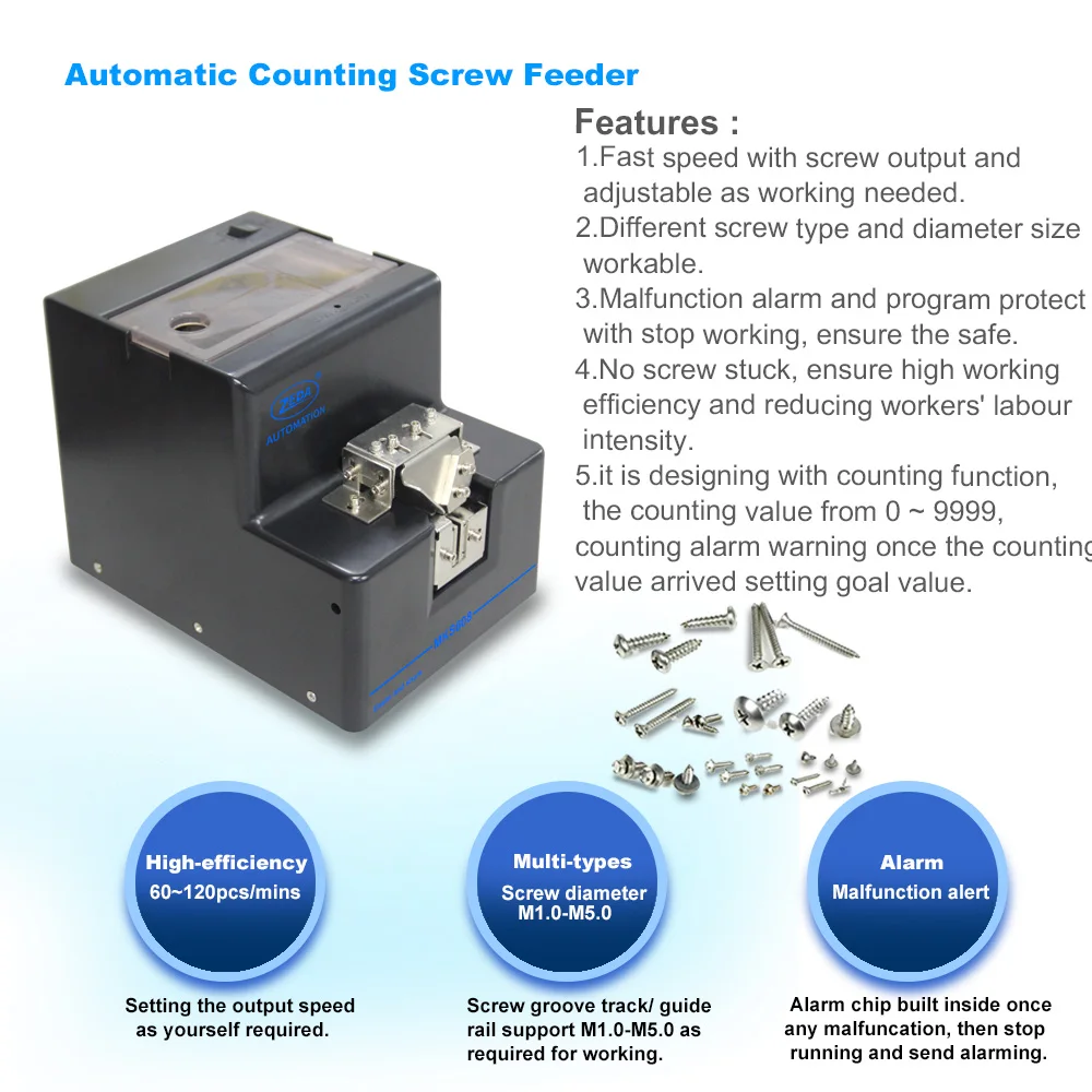 Zeda MKS608 suit M1.0-M5.0 diameter portable industry assembly line feeding system machine screw feeder presenter dispenser