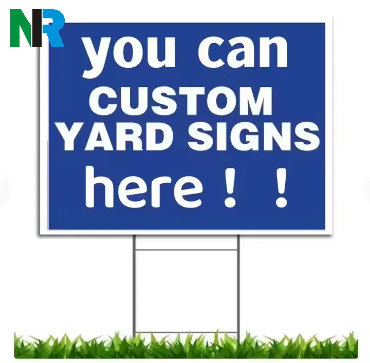 Wholesale Outdoor Waterproof yard signs 18x24 with h-stakes custom yard signs for Garden Decoration /Adervtising