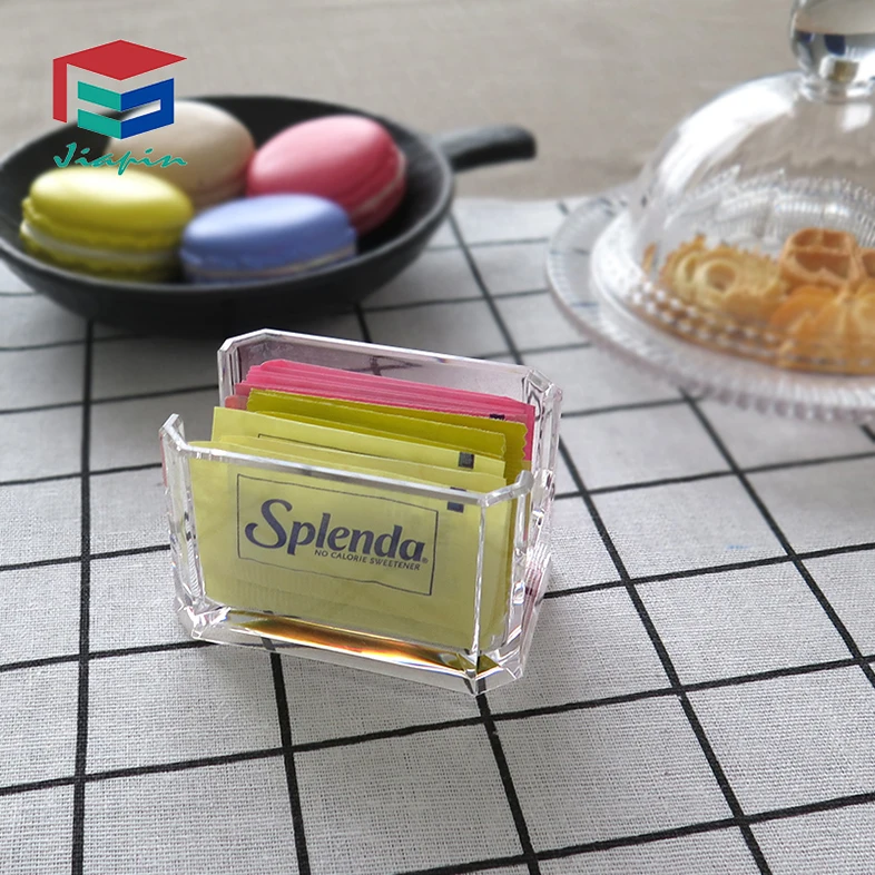 Wholesale Crystal clear plastic tea bag holder  salt bag box Sugar bag holder