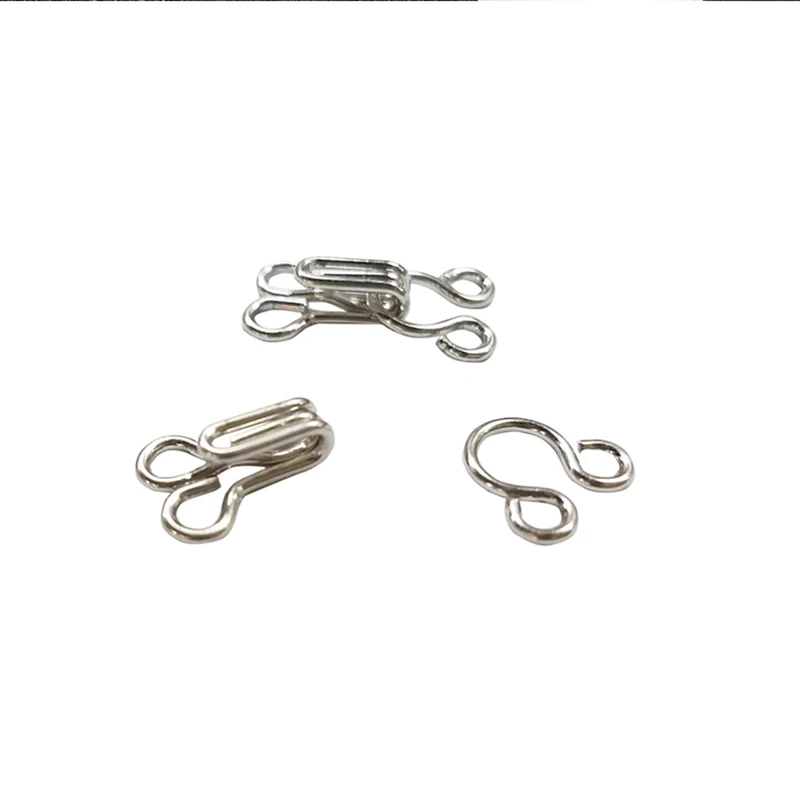 Новейший товар, небольшой металлический крючок для воротника, черный, серебристый крючок для бюстгальтера и одежды