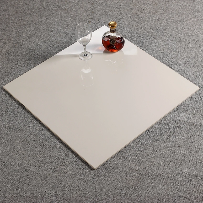 Foshan Porcelanato 60x60 Ivory White Vitrified Floor Tiles Ceramic Double Loading Polished Porcelain Tile