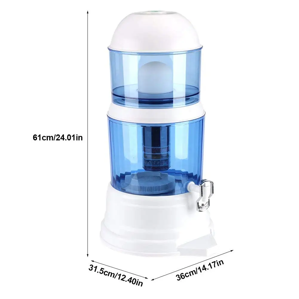 Adjusting pH 16L dome alkalize ceramic filter mineral water pot self clean water filter pot OEM
