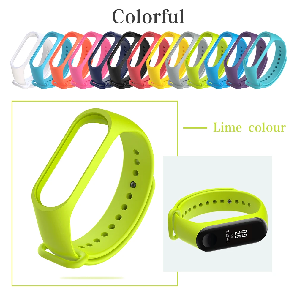 Silicone Smart Watch band For Xiaomi Mi Band 4 5 Wristband for mi band 4 Watch Replacement Strap