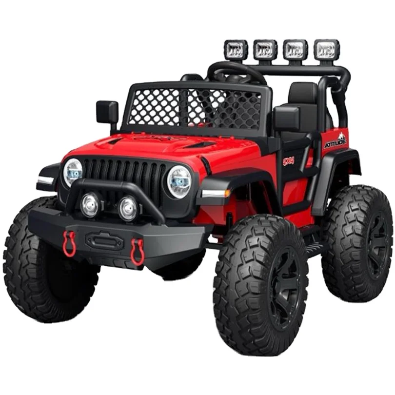 24V Electric Ride on Car, 2 Seater Battery Powered Truck with Remote Control, Spring Suspension Ride on Car for Big Kids Age 4-8