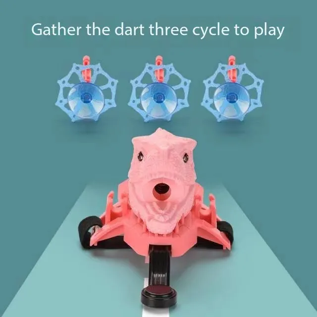 New Item Stem dinosaur shooter watch toys pink and green Shooting fire guns Children Outdoor Party Sport game For kids