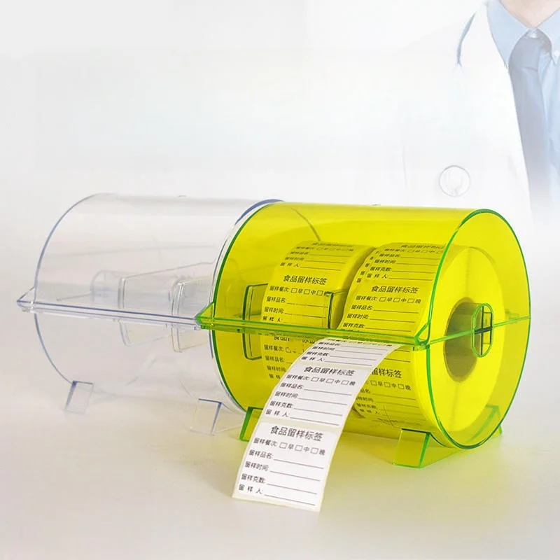 PS Material Transparent Large Capacity Storage Box for Various Label Container Medical Label Storage Box Labels Dispenser