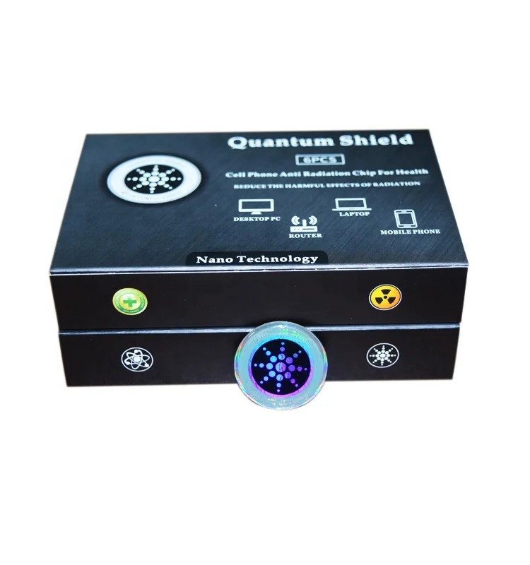 Customize 5G Protection quantum silver Shield Electromagnetic EMF blocker Sticker Anti Radiation Phone Patch With Negative Ions