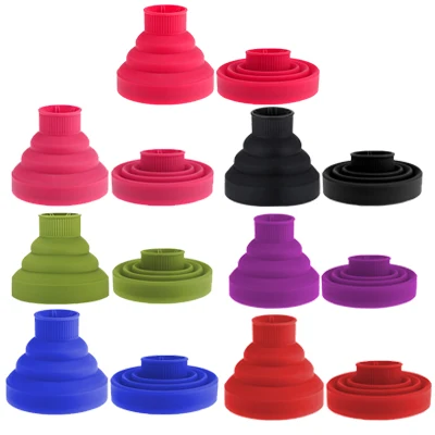 New high temperature resistant nano silica gel portable hair styling tool telescopic folding blower hood hair dryer diffuser