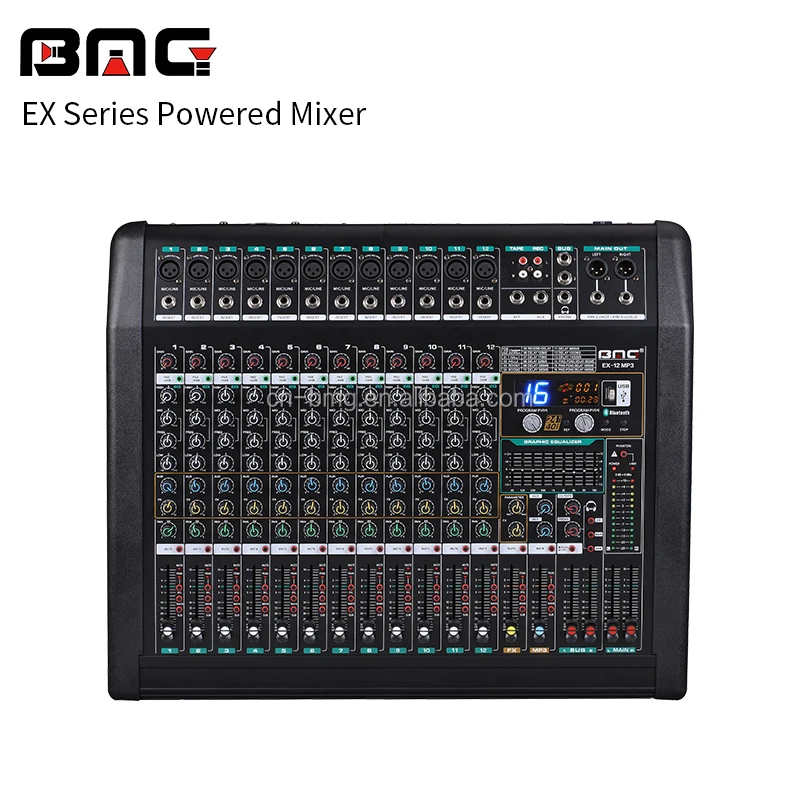 BMG Professional Audio Blueteeth Power Amplifier Mixer  Newest 8 Channel Sound Music Mixer Digital mixer audio