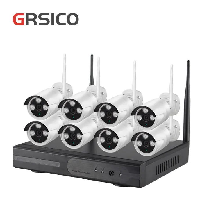 Наружная Водонепроницаемая умная беспроводная Wi-Fi сеть Tuya 1080P HD 8CH P2P NVR Bullet CCTV IP-камера