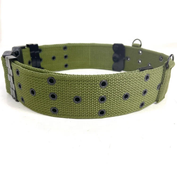 57mm Army Green Manufacture 3 lines eyelets durable plastic buckle nylon heavy duty Multifunctional Tactical belt
