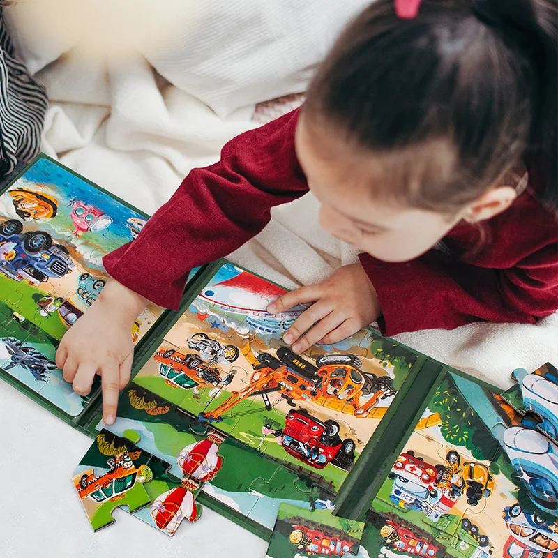 Services Magnetic Fractions Math Study Book Toys Intelligence Foldable Portable Cognitive Matching Puzzle Board for Kids Student