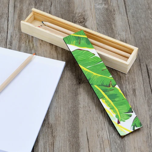 Sublimation DIY customized Drawing Brush Pencil case 8 color student gift photo coating box-Small