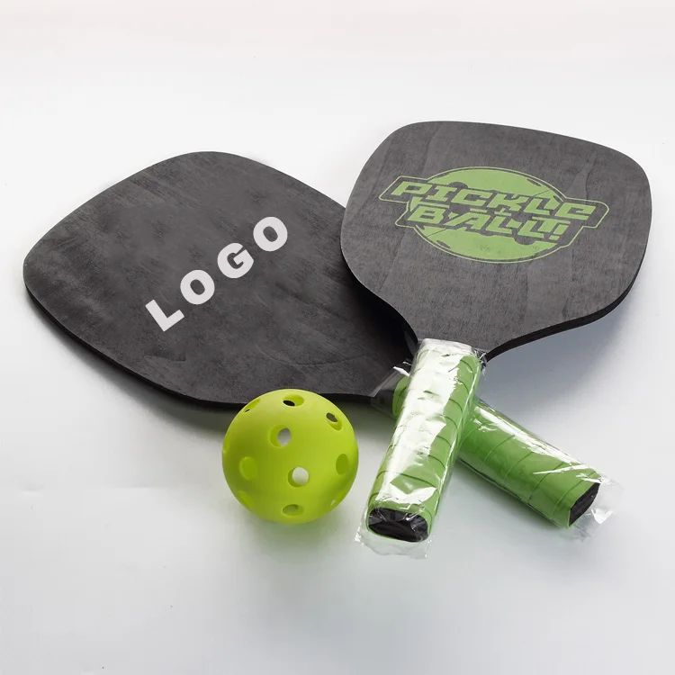 New High Quality Racket Customized Outdoor Wooden Beach Racket Pickle Paddle Ball Rackets Racquets Pickle Ball Set