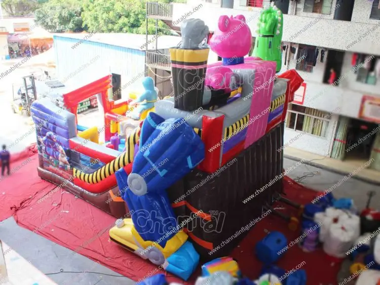 Commercial Jumper Castle Bounce  Inflatable Trampoline Race Car Customize Karts Inflatable Slide