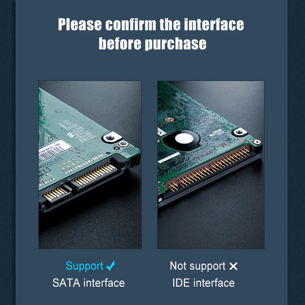 Feixuan Single Bay External HDD Docking Station SATA to USB 3.0 Adapter for 2.5' 3.5' SSD GEN1 5gbps Hard Disk Case PVC+ABS