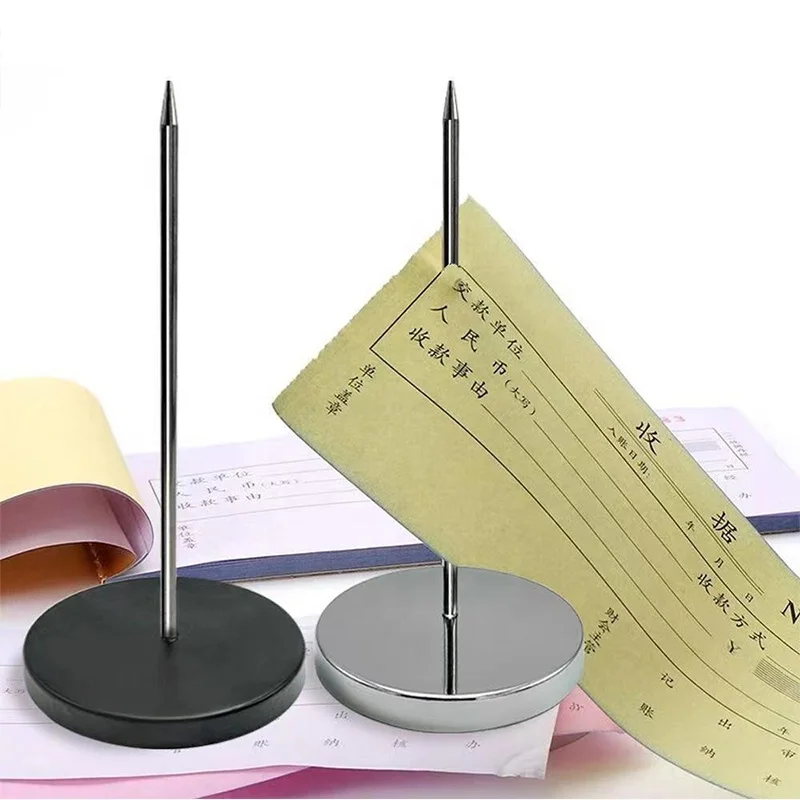 Sturdy And Durable Silver Color Stainless Steel Paper Memo Holder Bill Holder For Restaurant