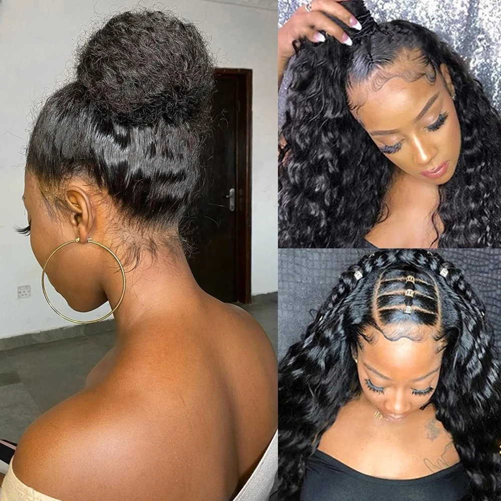 GD Wholesale 13x4 13x6 360 Lace Front Human Hair Wigs,Transparent Swiss Lace Front 360 Curly Wig Brazilian Virgin Hair Wigs