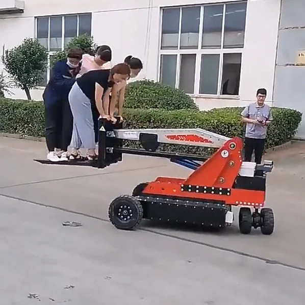 Small Electric Remote Control Pallet Stacker Crank Arm Forklift