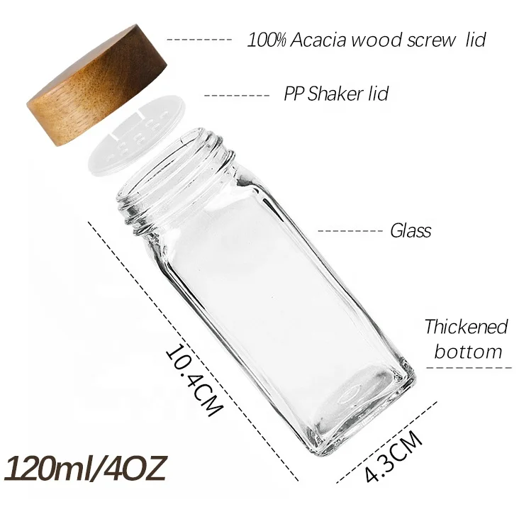 2-In-1 Nordic Wood Spice Container Jar Salt Pepper Shaker