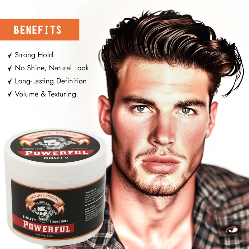 FATAZEN Strong Hold Natural Matte Finish Mud Organic Hair Clay Organic Fast Drying Styling Clay Provides For All Hair Types