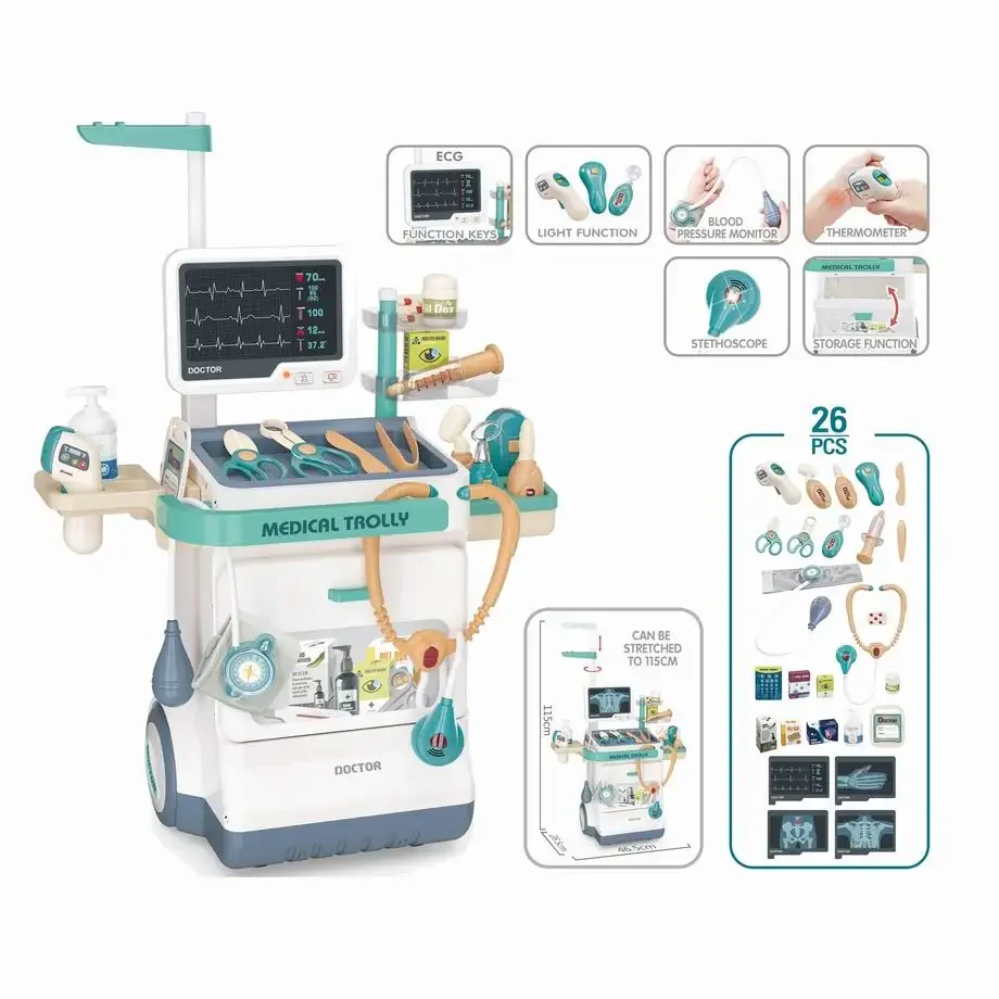 2024 Best Gift New Arrival Children Pretend Play Doctor Tool Stethoscope Toy Set Educational Plastic Medical Play Gear