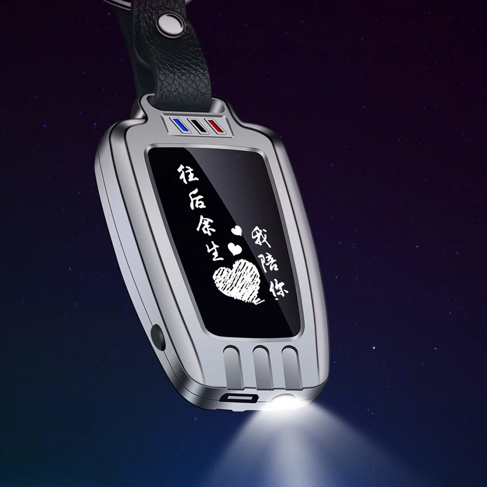 USB Electric Lighter Keychain Dropship Suppliers Creative Cool Windproof Car Key Lighters Smoking Accessories Gift For Men