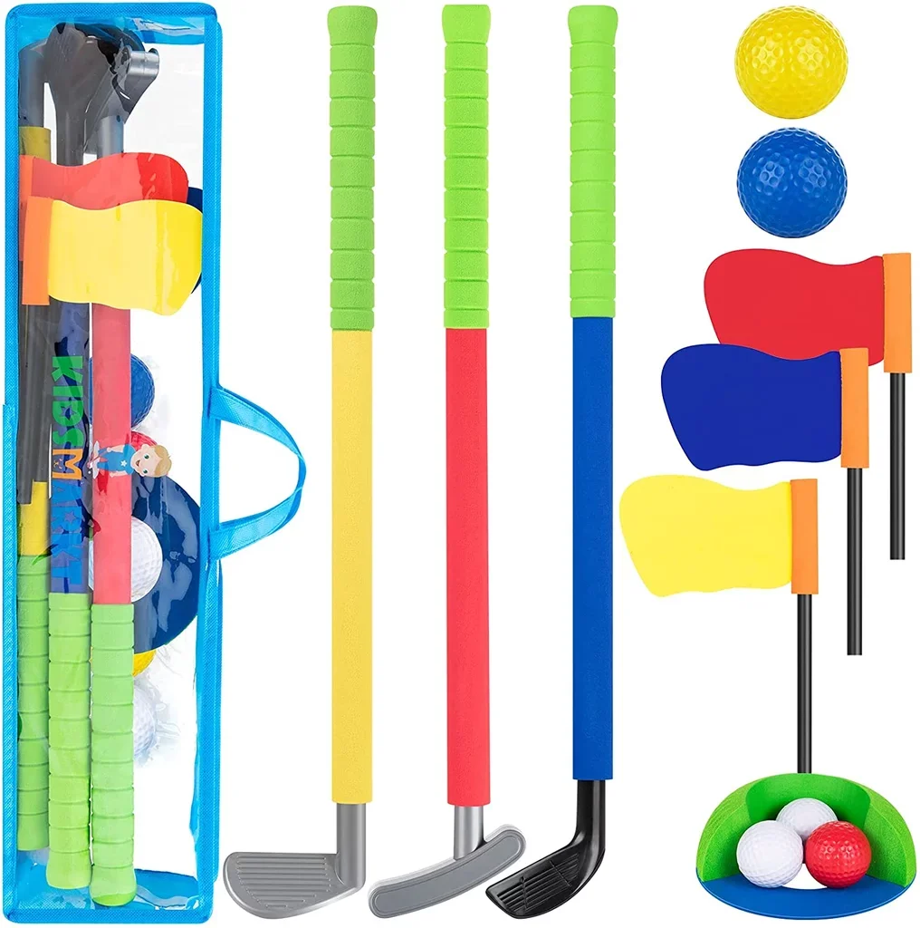 Kids Golf Set Mini Golf Club Set Outside Retractable Early Educational Golf