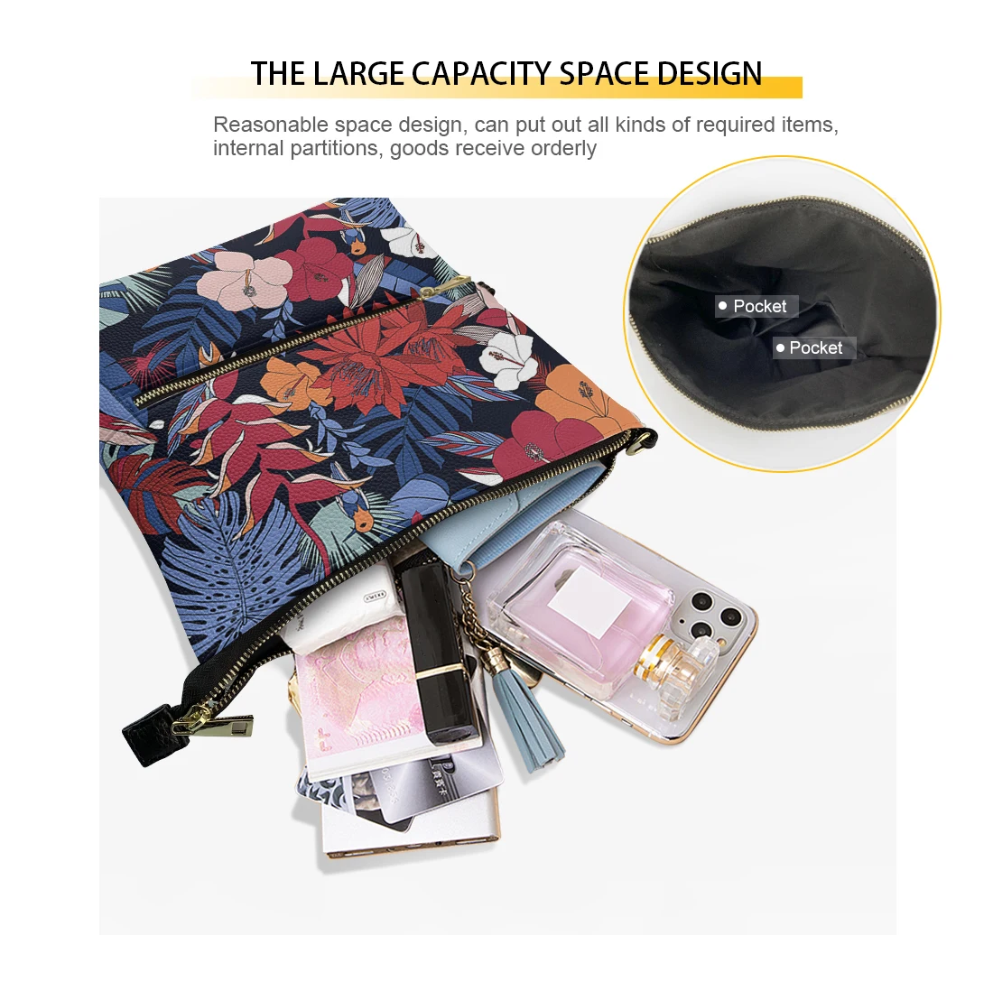 Print On Demand Wallets Sling Bags For Women Girls Custom Personality Pattern Photo Name Women Leather PU Wallets With Zipper