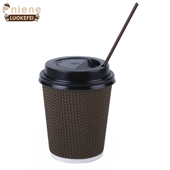 Factory hot sell cheaper price disposable coffee paper cups 12 OZ 16 OZ ripple wall corrugated paper cup