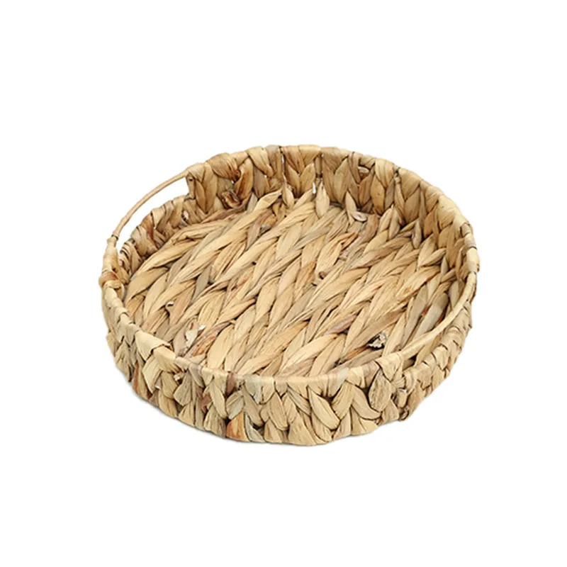 Jiaxiang Wholesale woven round shape water hyacinth basket fruit basket with  handles for storage