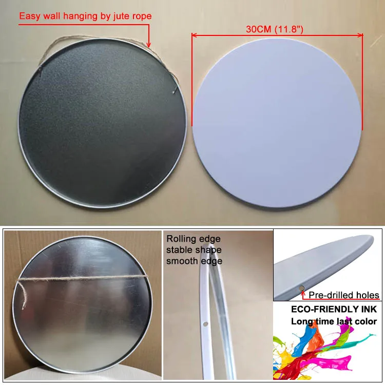 China Factory Wholesale Blank metal sign Customized Metal Poster Embossed Tin Sign Wall Decor different size shape Tin Plate