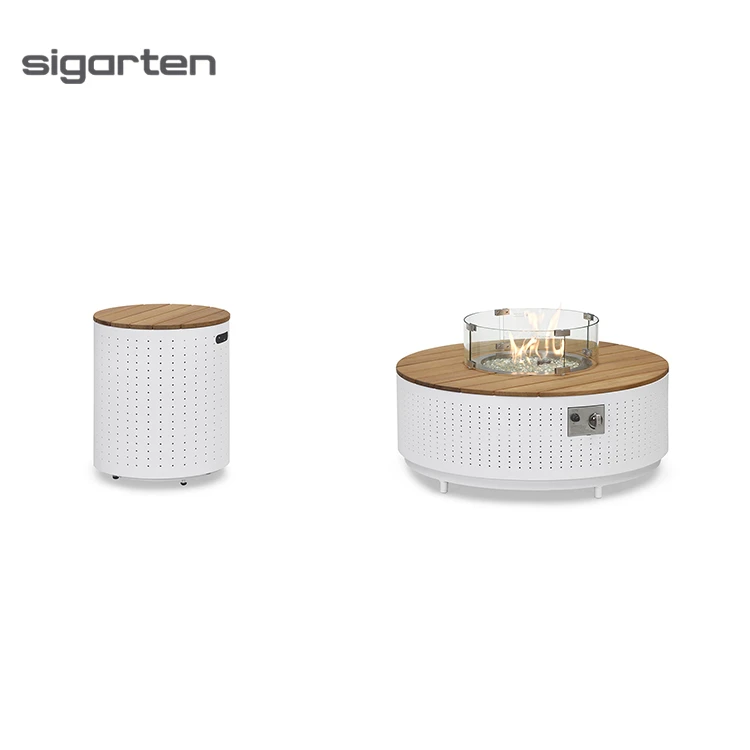 sigarten Outdoor Portable Durable Waterproof Fire Pit Protector Heavy Duty Polyester Round Fire Pit Cover