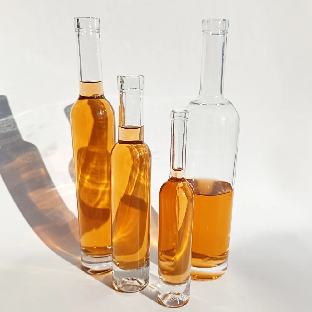 Long and thin shape 500ml 700ml 750ml whisky vodka gin glass bottle for distillery