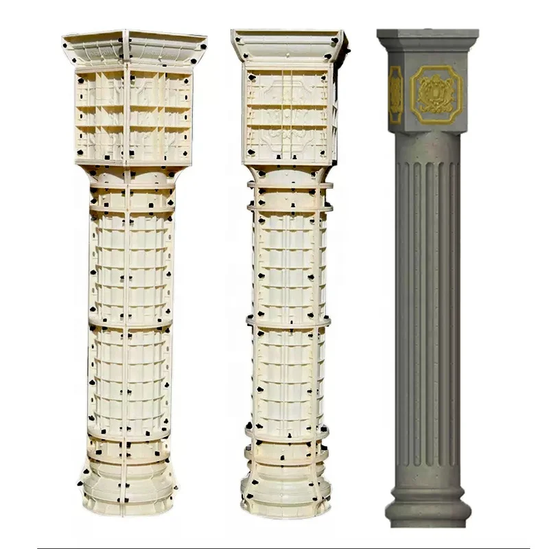 New design square round concrete roman pillar column molds for sale