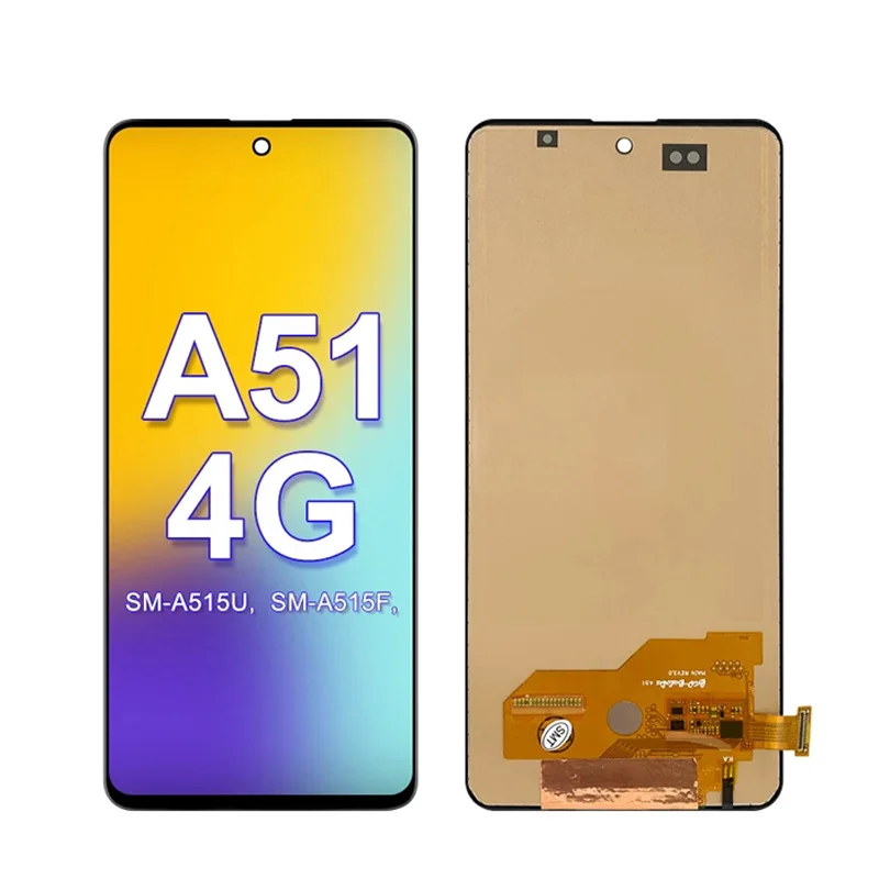 100% Test For Samsung Galaxy A51 LCD Display Touch Screen Digitizer Replacement With Fingerprint For Galaxy A515 Lcd with Frame