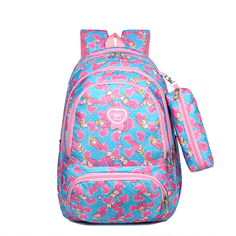 30L Cartoon Schoolboy Bag Girl Primary School Backpack Fresh 6-12 Years Old Backpacks for Children with Pencil Case