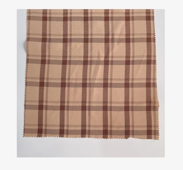 Amazon hot sale 100% polyester pleated skirt plaid fabric school uniform curtain fabric