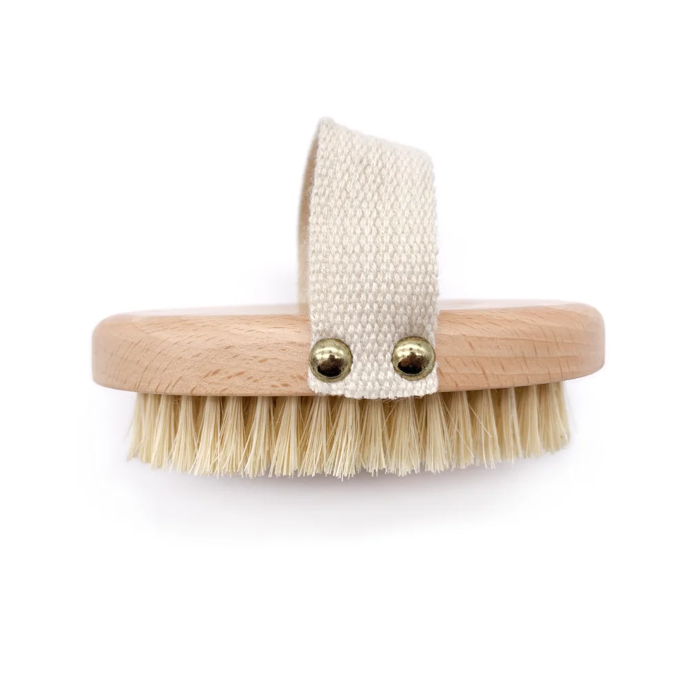 round wooden sisal body bath brush dry brushes for skin wholesale