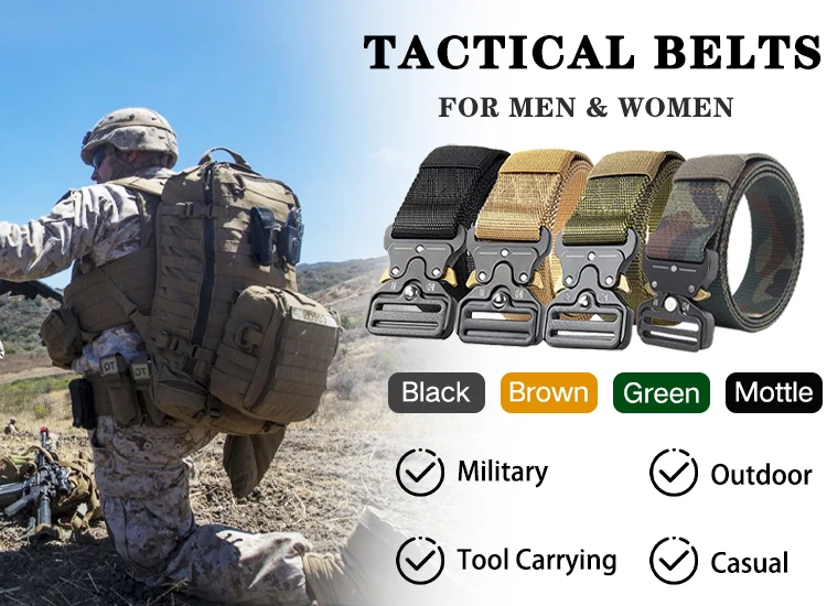 Камуфляжный высокопрочный полиэфирный ремень mil-spec тактический пояс с металлической пряжкой