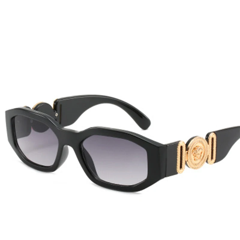 Fashion Small Steam Punk PC Frame PC Lens Sunglasses Women Luxury Personality Irregular Square Vintage Eyeglasses UV400 k361