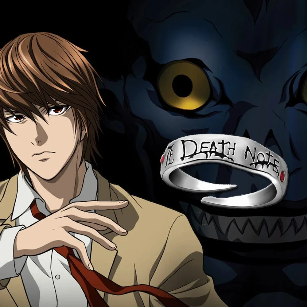 Hot Anime Cosplay Costume Accessories Letter Ring Death Note Ring