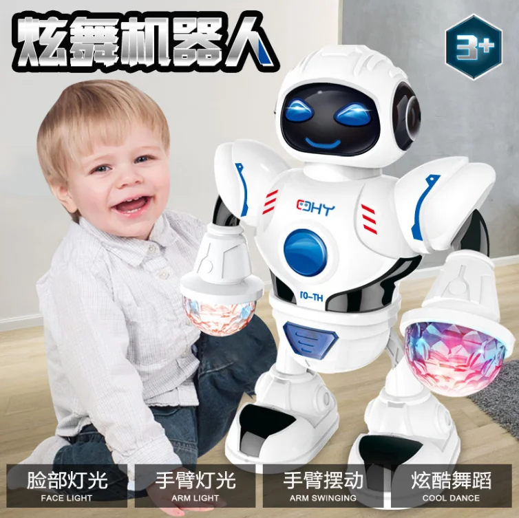 Wholesale B/O Electric Intelligent Smart  Dancing Kids Fashion Design With Music & Light Smart Robot Toy For Sale