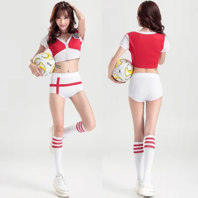 New Dance Girl Group Cheerleading Costumes Women Two Piece Set Shorts Football Baby Sublimation Cheerleading Uniform