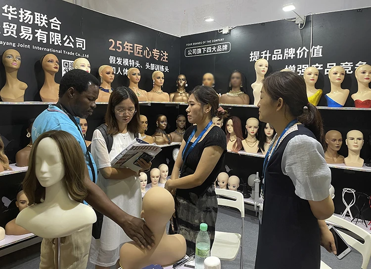 HUAYANG Wholesale Beautiful High Quality Wig Realistic Mannequin Head for Wig Display