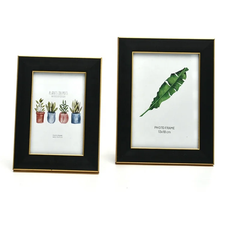 Black Tabletop Glass Sublimation Paper Plastic Decorative Frame Photo