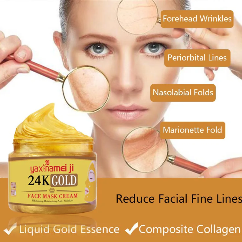 DRMEINAIER Wholesale Bestseller Korean Skin Care 24k gold Face Mask cream kaolin Face Mask cream for skin 600g