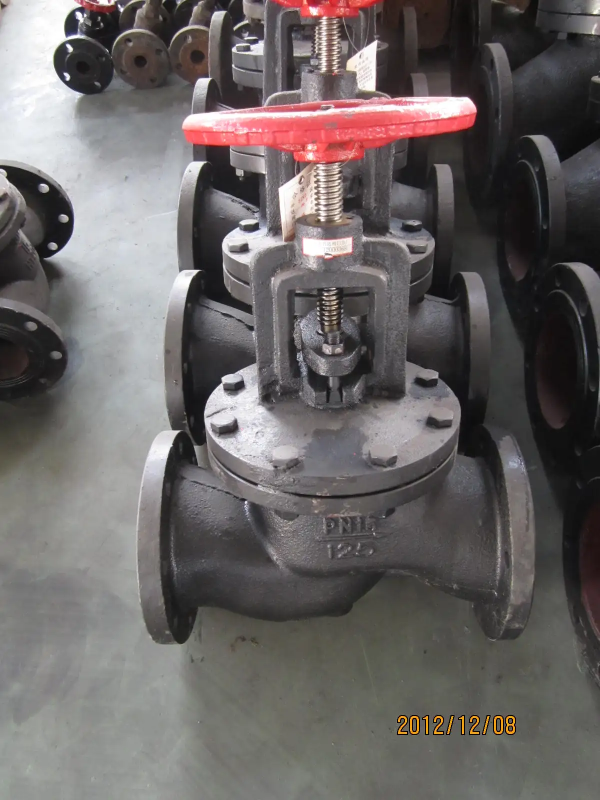 Industrial Din Flange Ends Lift Type Cast Iron Stainless Steel Globe Valve Stop Water Valve